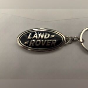 Blue and chrome Land Rover Keychain